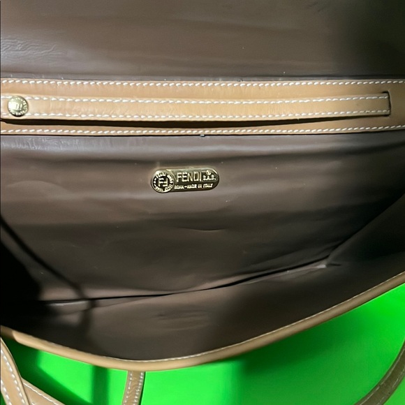 Fendi Black Suede and Brown Leather Crossbody Bag - Picture 6 of 10